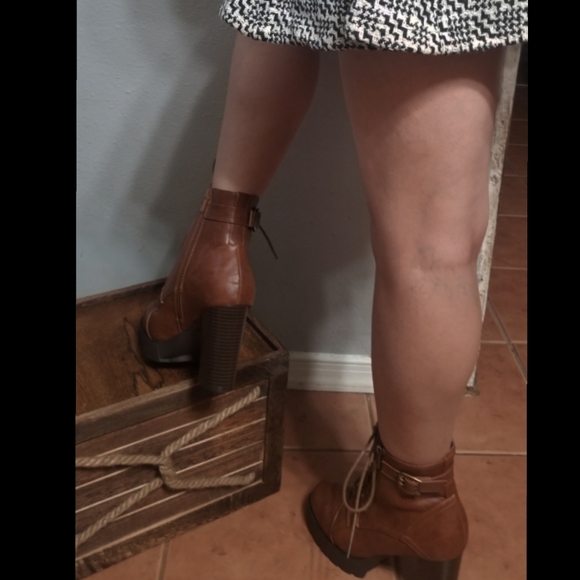 🚨Last ones 6, 6.5🚨Danny Faux -leather lace up combat motorcycle boots - Picture 6 of 6